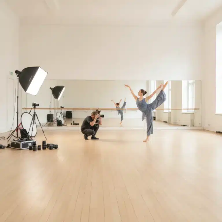 Salle avec miroir pour shooting photo Lille – DANC'ART - salle miroir shooting photo lille